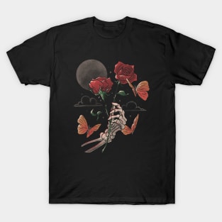 Love and Thorns - Skull Flowers Gift T-Shirt